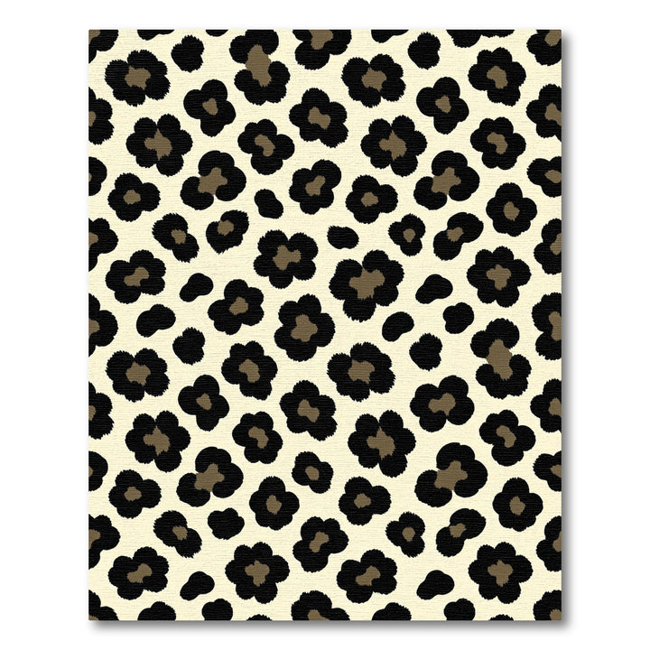 Classic Black and Tan Leopard Spots Rug