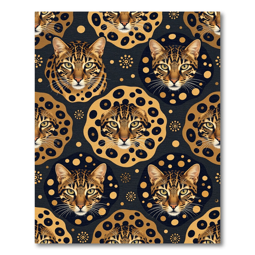 Luxurious Bengal Cat Spot Artwork Rug