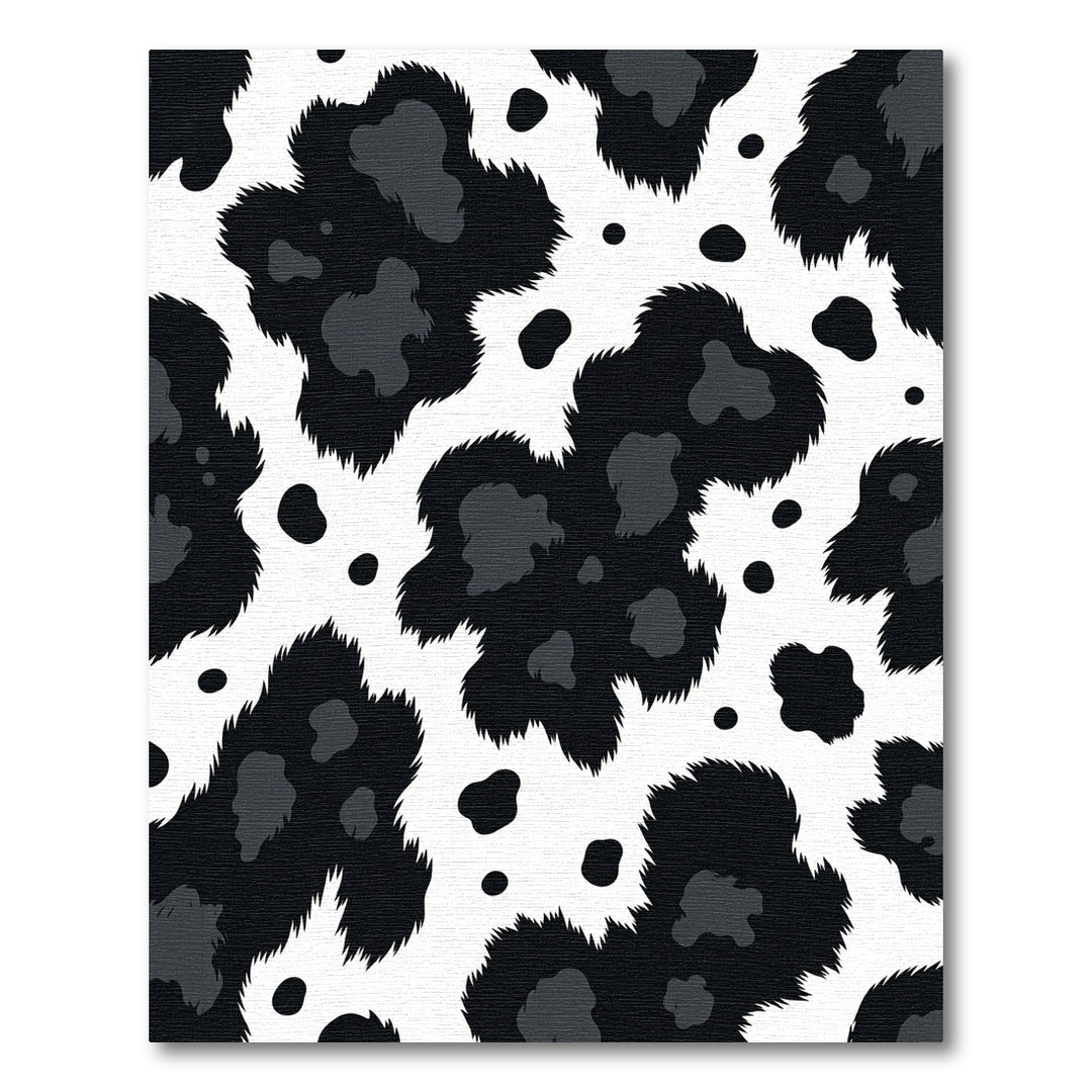 Black White Cow Hide Accent Rug