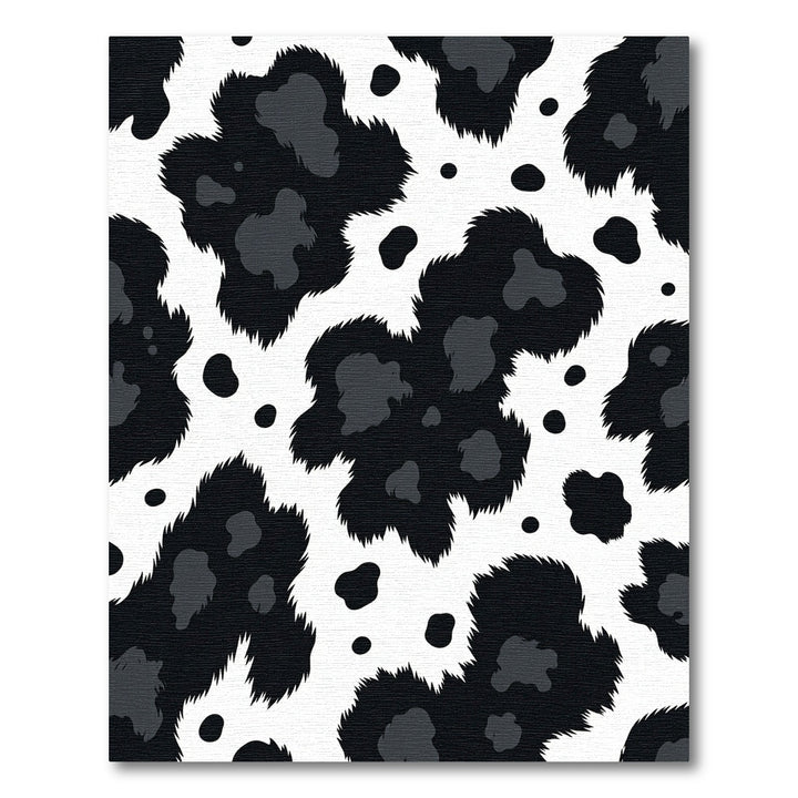 Black White Cow Hide Accent Rug