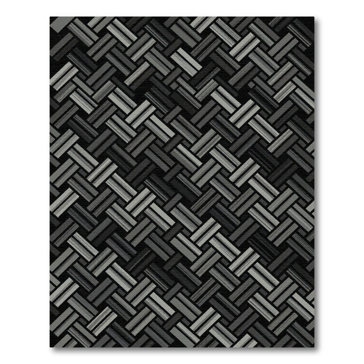Monochrome Herringbone Interlock Rug