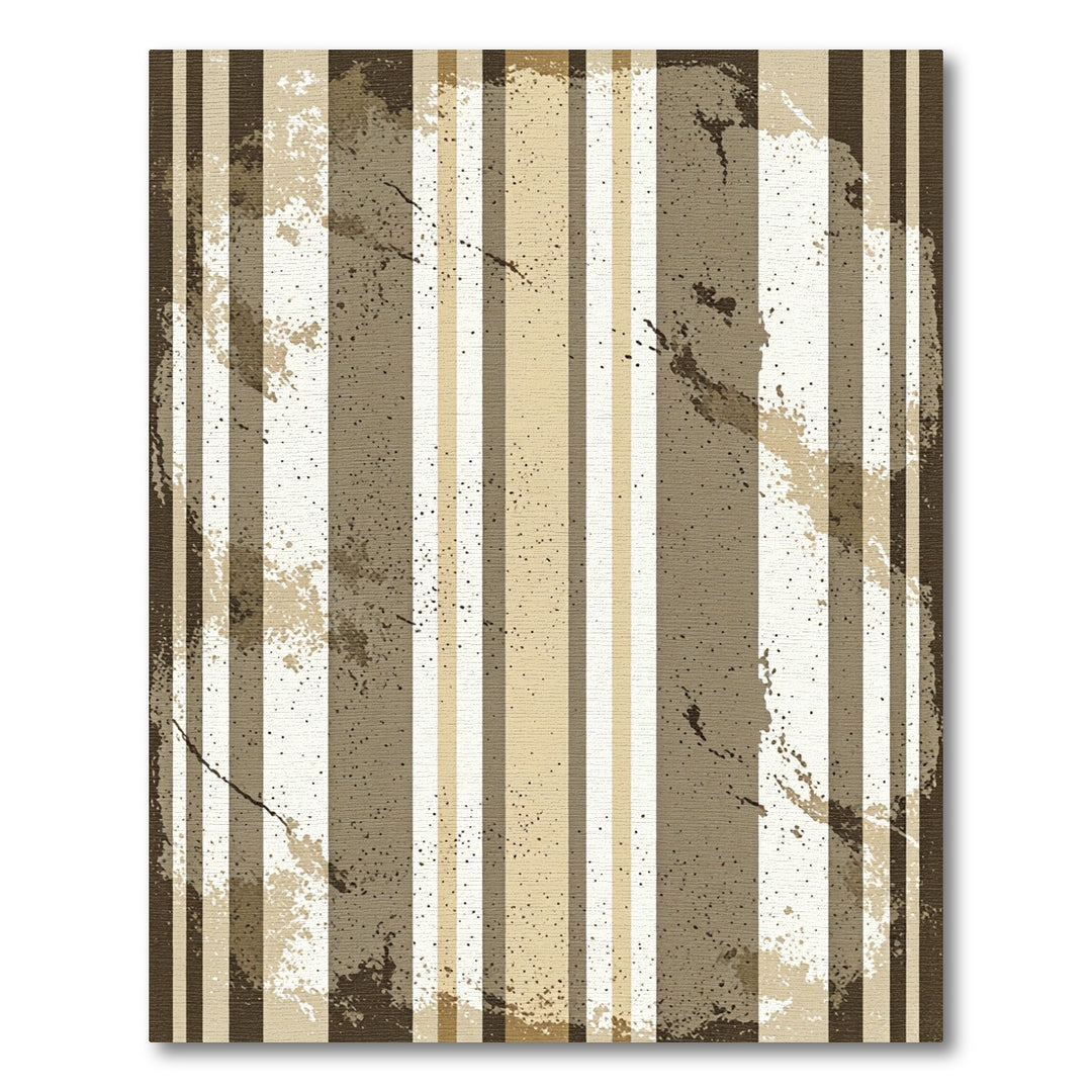Earthy Tones Splattered Stripe Rug