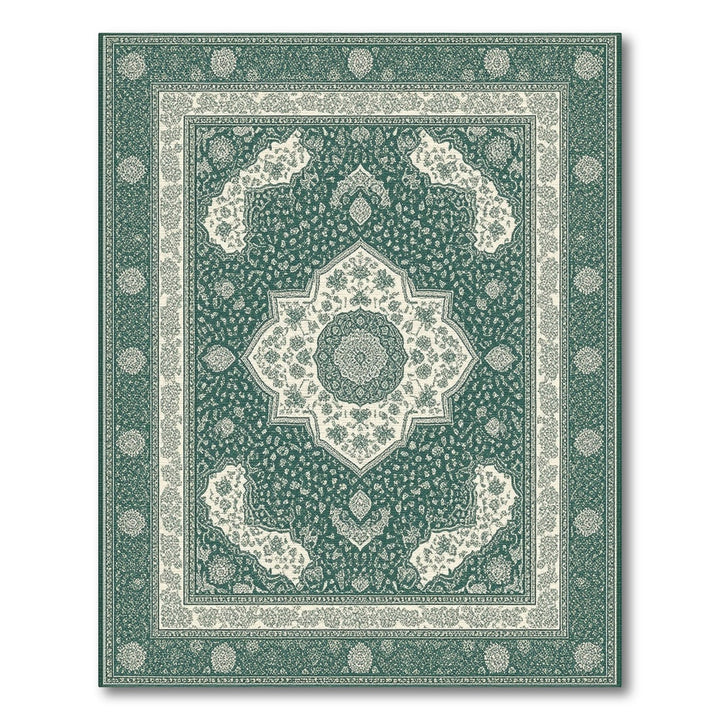 Teal Persian Medallion Area Rug