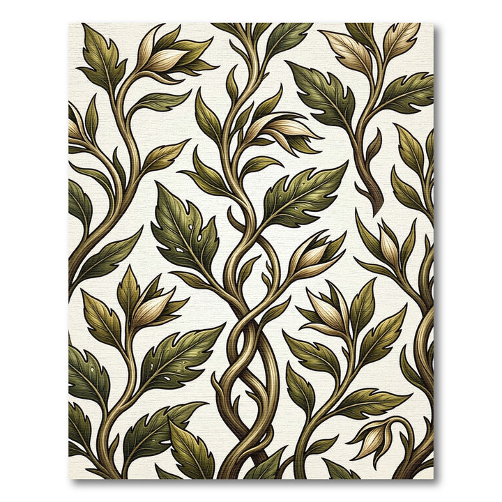 Art Nouveau Green Vines Woodland Rug