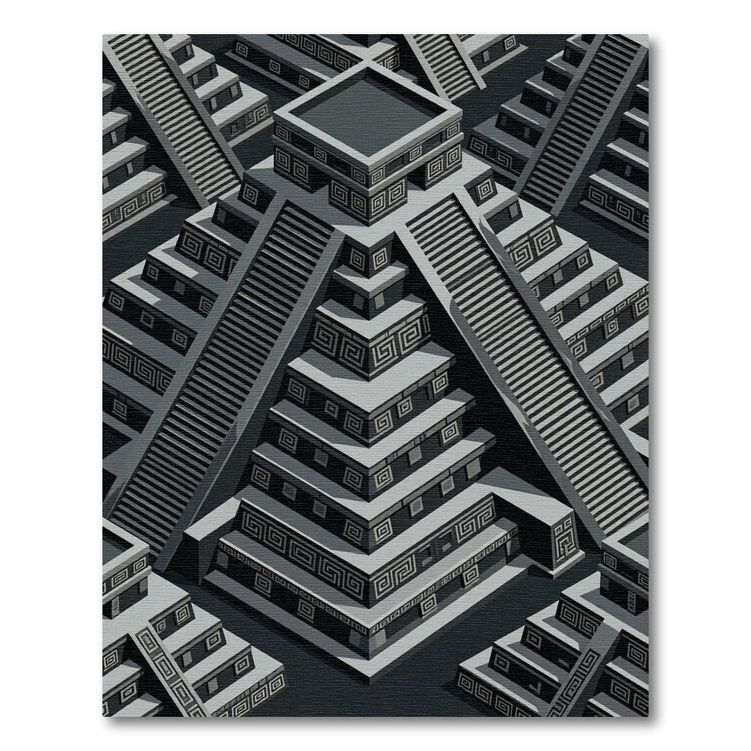Monochromatic Geometric Aztec Rug