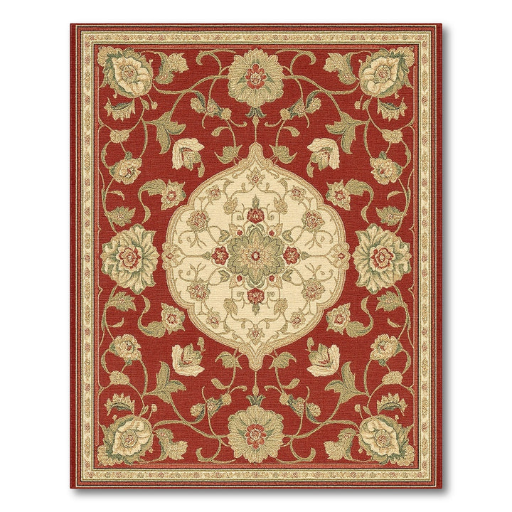 Red Floral Medallion Persian Area Rug