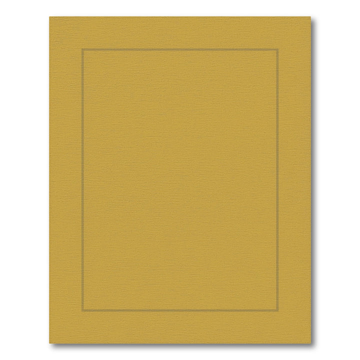 Golden Ochre Minimalist Outline Rug