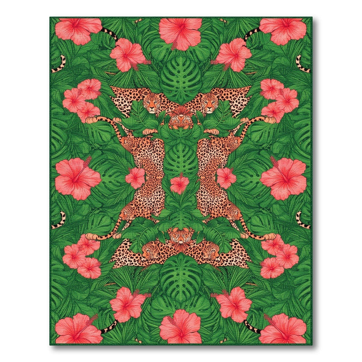 Leopard Hibiscus Area Rug