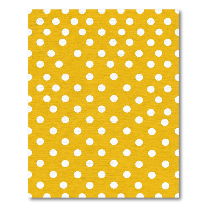 Yellow White Polka Dot Rug