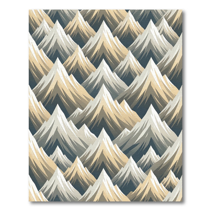 Abstract Mountain Peaks Rug