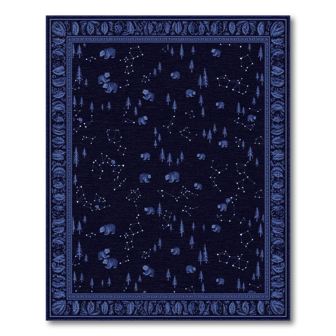 Blue Celestial Bear Constellation Area Rug