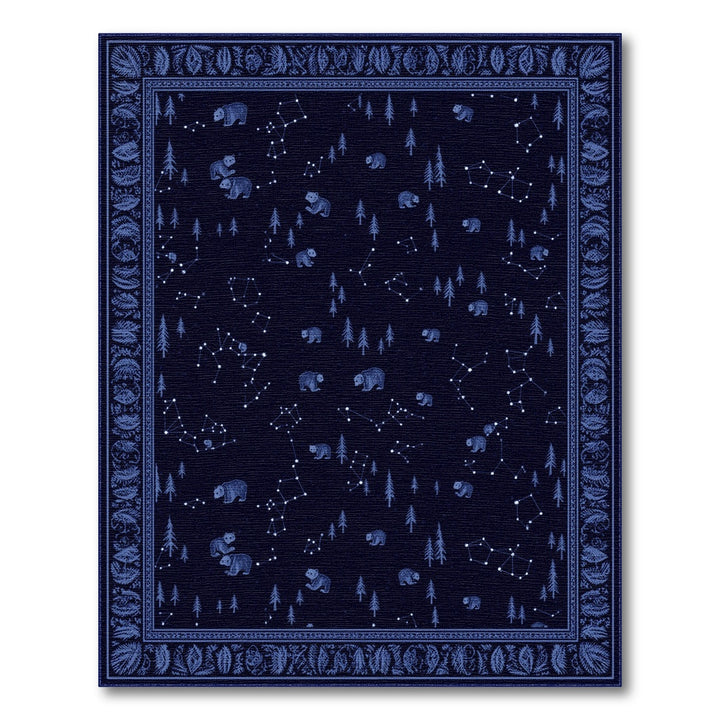 Blue Celestial Bear Constellation Area Rug
