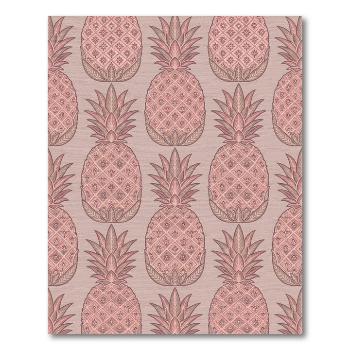 Rose Pink Pineapple Tiling Rococo Rug