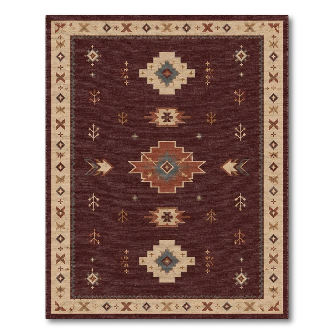 Heritage Tribal Red Tribal Geometric Area Rug