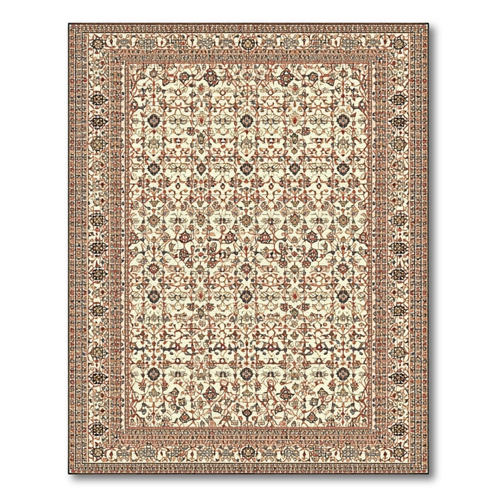 Beige Persian Medallion Area Rug