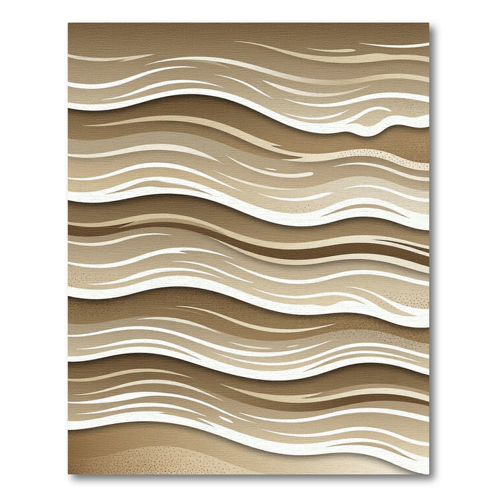 Earthy Tones Abstract Wavy Rug