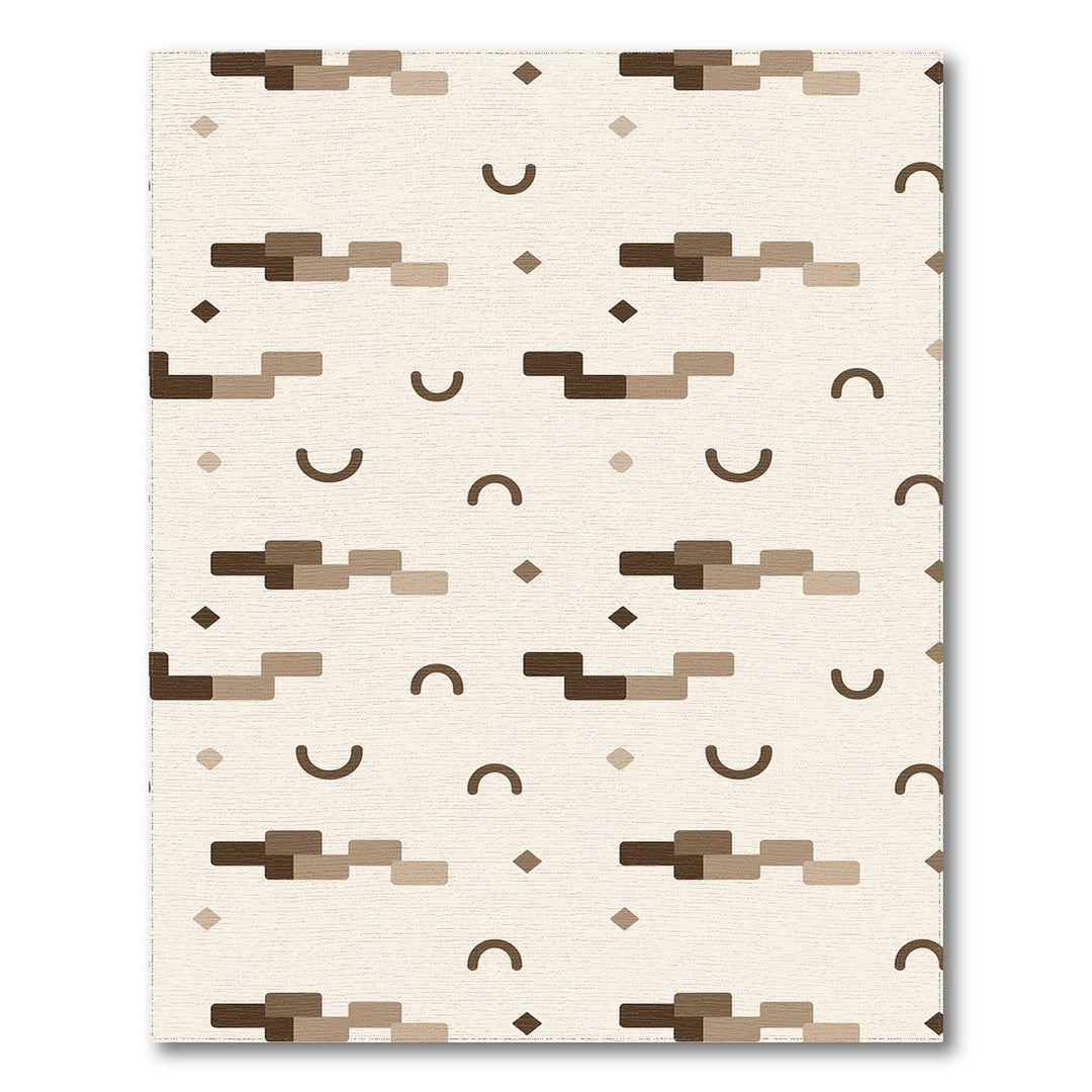 Brown Geometric Modern Area Rug
