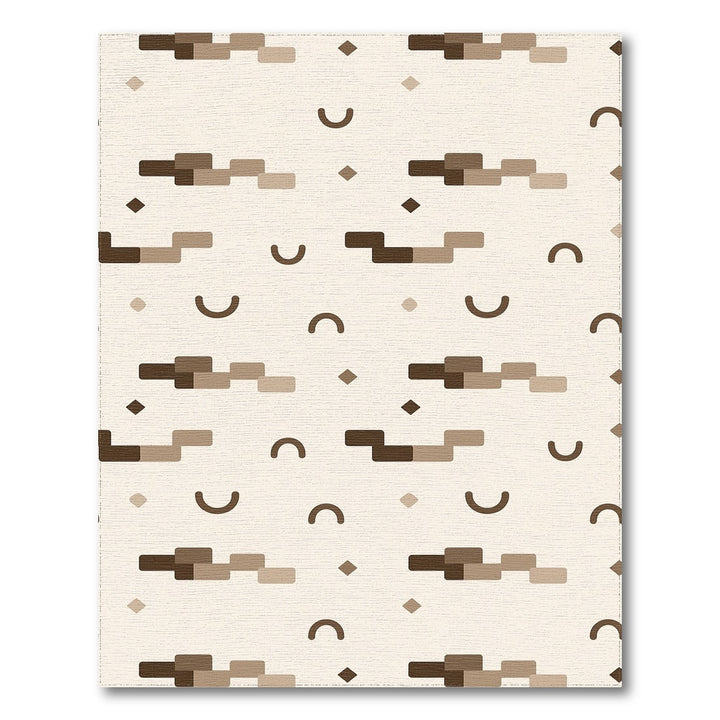 Brown Geometric Modern Area Rug