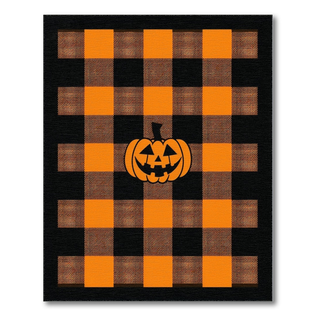 Orange Buffalo Check Pumpkin Area Rug