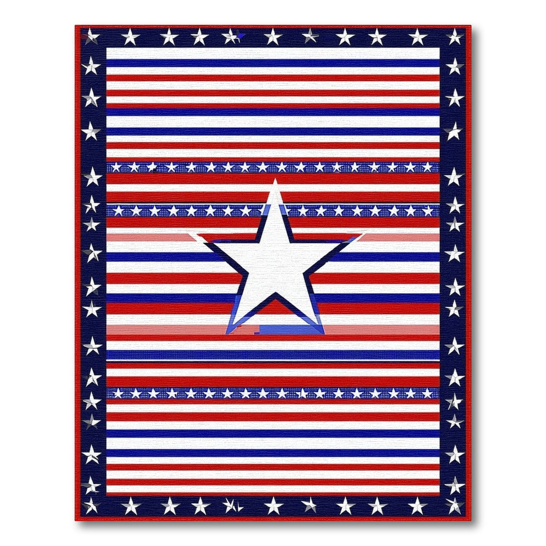 Patriotic Central Star Area Rug