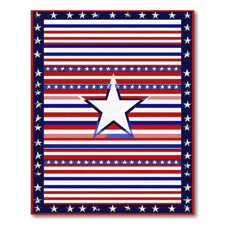 Patriotic Central Star Area Rug