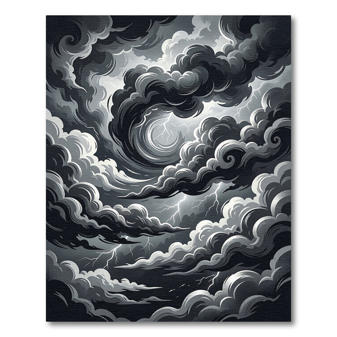 Dramatic Stormy Sky Lightning Rug