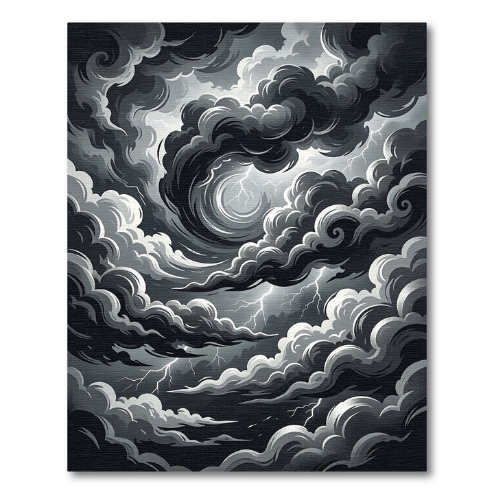 Dramatic Stormy Sky Lightning Rug