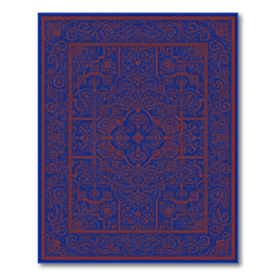 Royal Blue Persian Medallion Area Rug