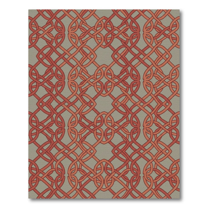 Warm Orange Intricate Interlace Rug