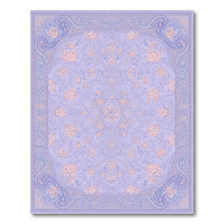 Purple Floral Vintage Area Rug