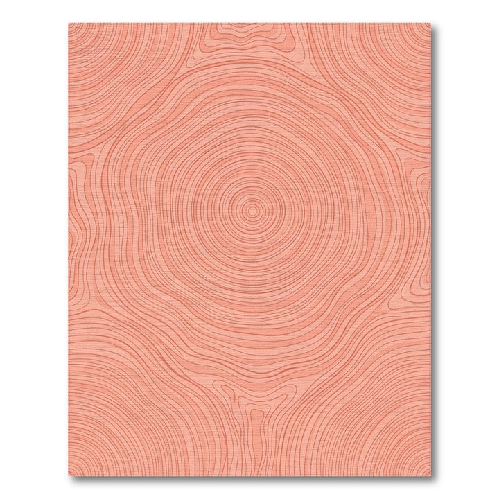 Coral Wood Grain Contour Rug