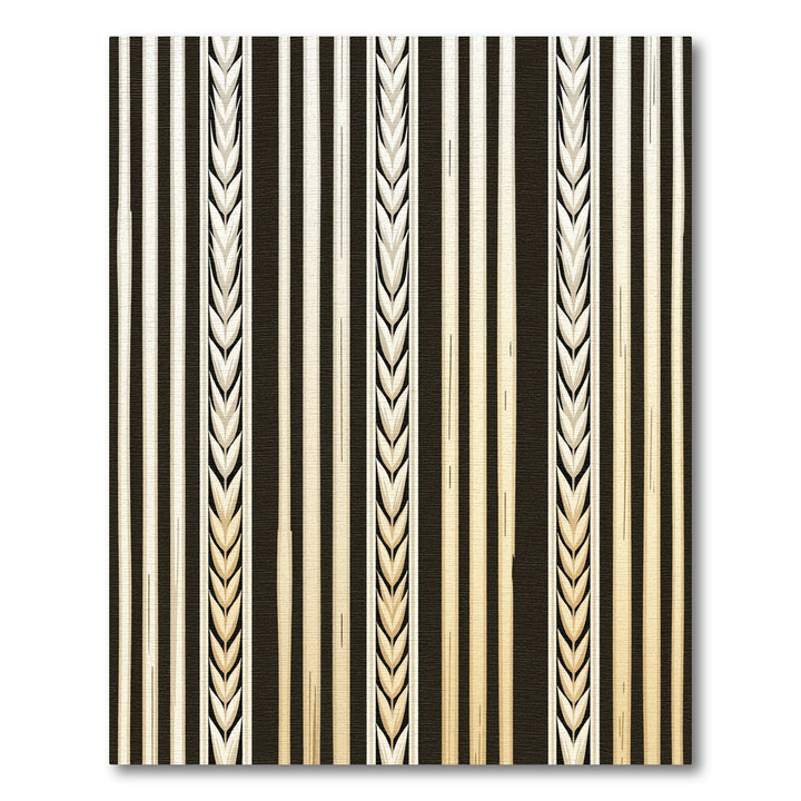 Golden Wheat Stalk Striped Rug