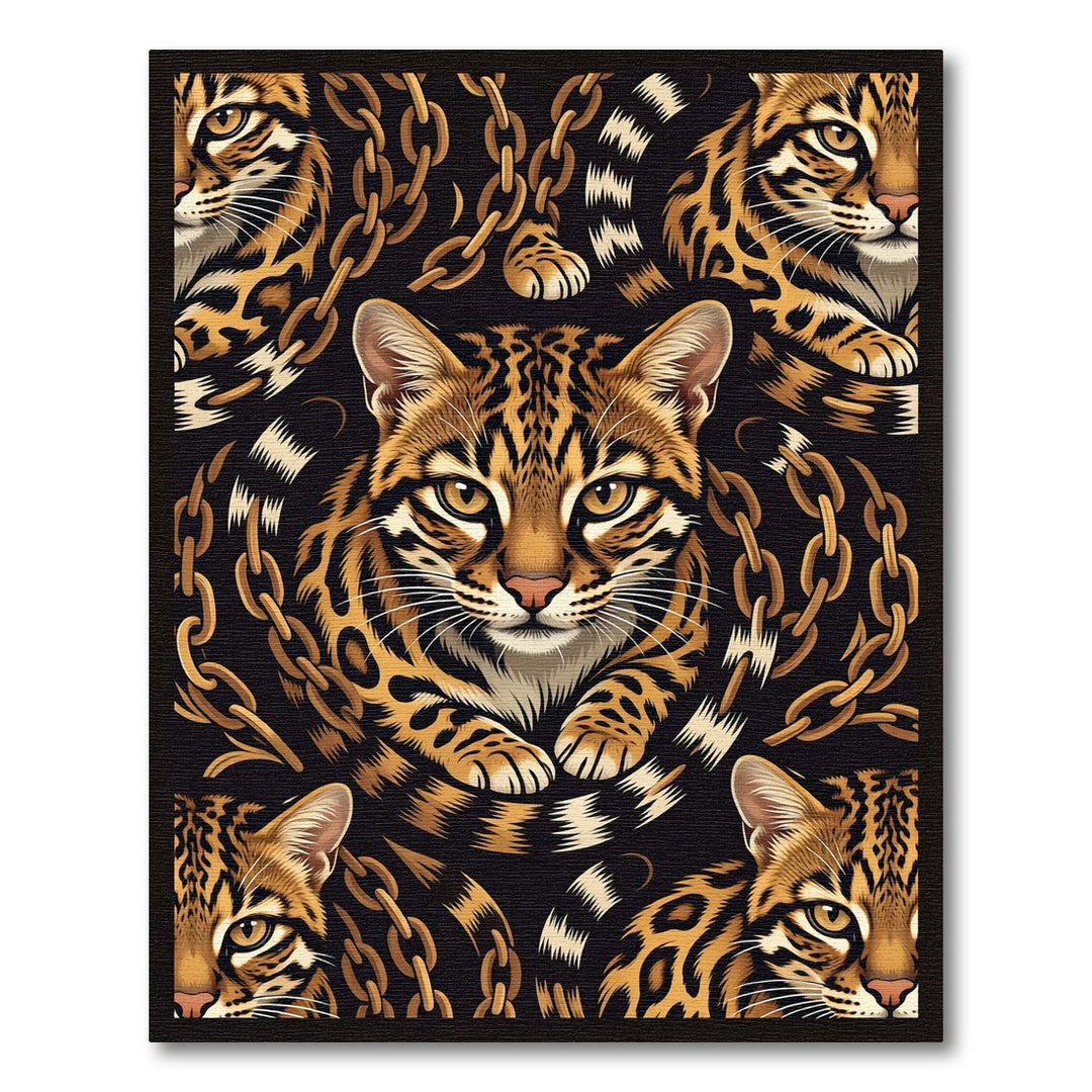 Spotted Cat Chains Rug