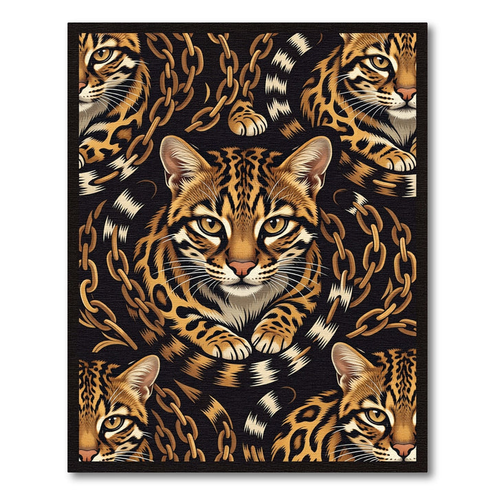 Spotted Cat Chains Rug