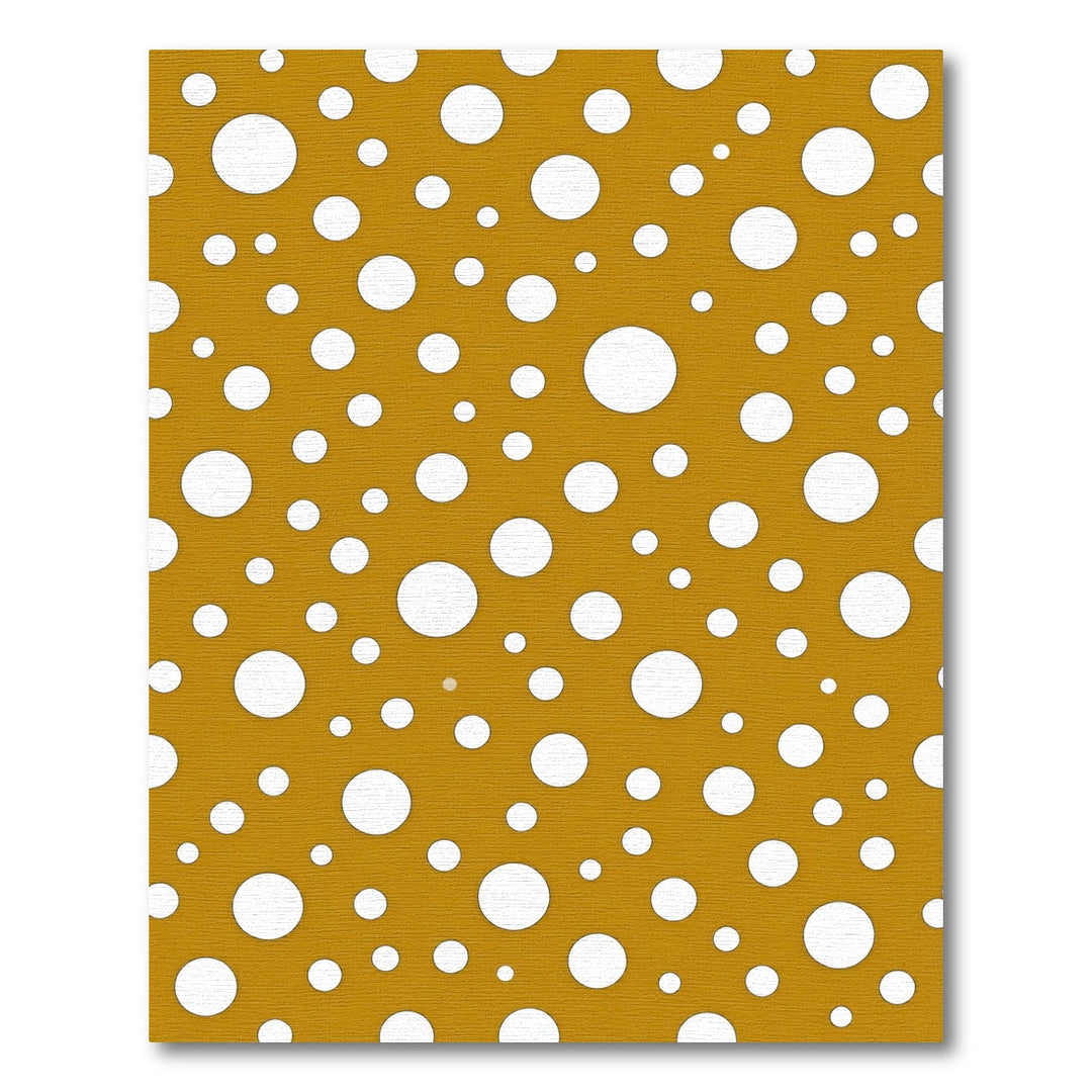 Golden Yellow Scattered Circles Rug