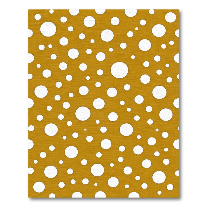 Golden Yellow Scattered Circles Rug
