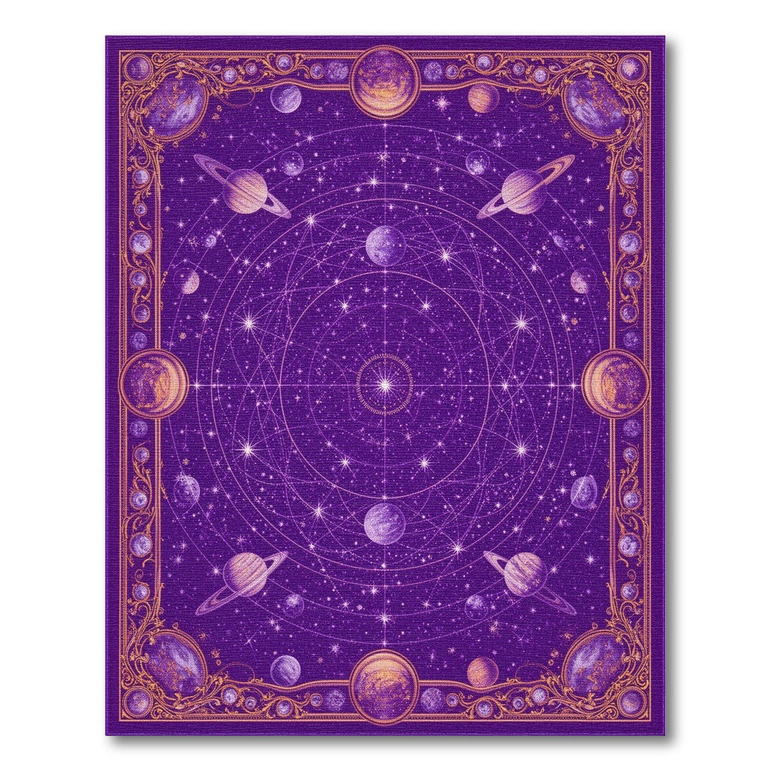 Purple Celestial Galaxy Area Rug
