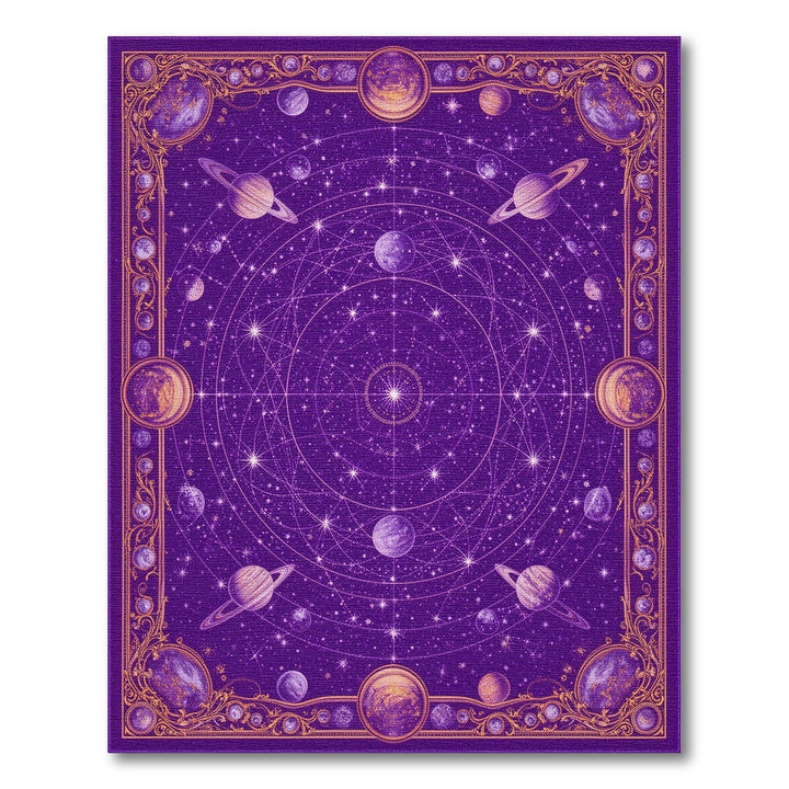 Purple Celestial Galaxy Area Rug