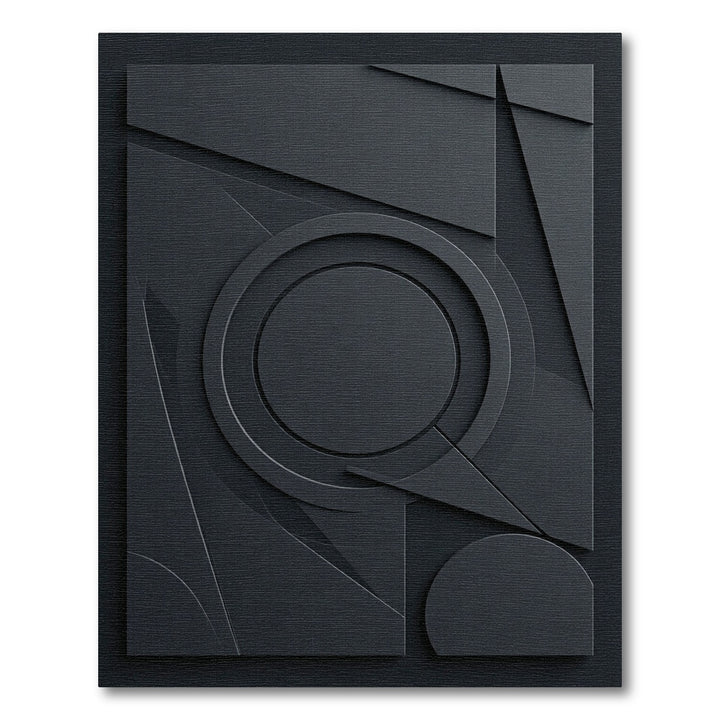 Chic Dark Geometric Abstract Rug