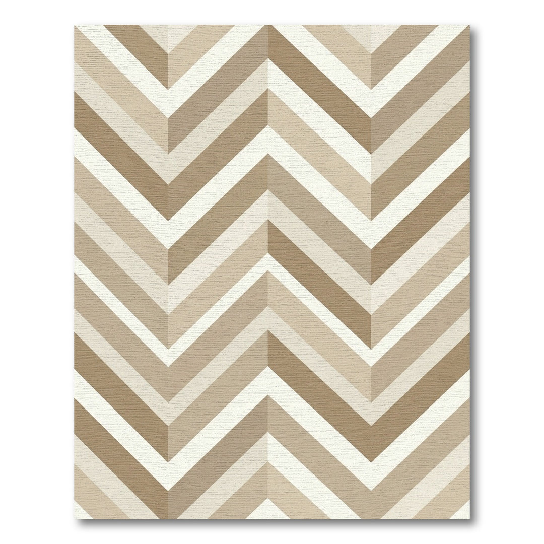 Neutral Chevron Zigzag Geometric Rug