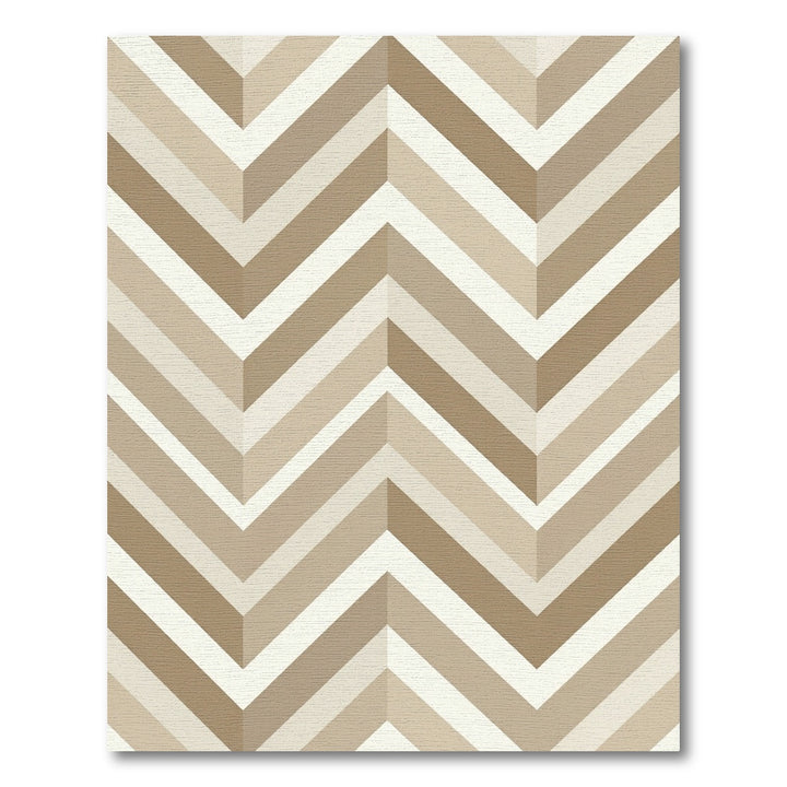 Neutral Chevron Zigzag Geometric Rug