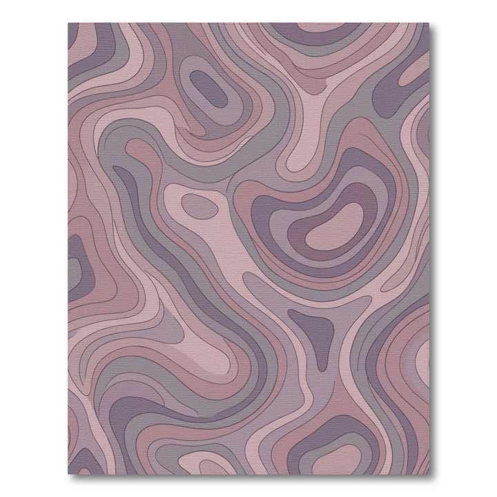 Dusty Rose Topographic Wave Rug