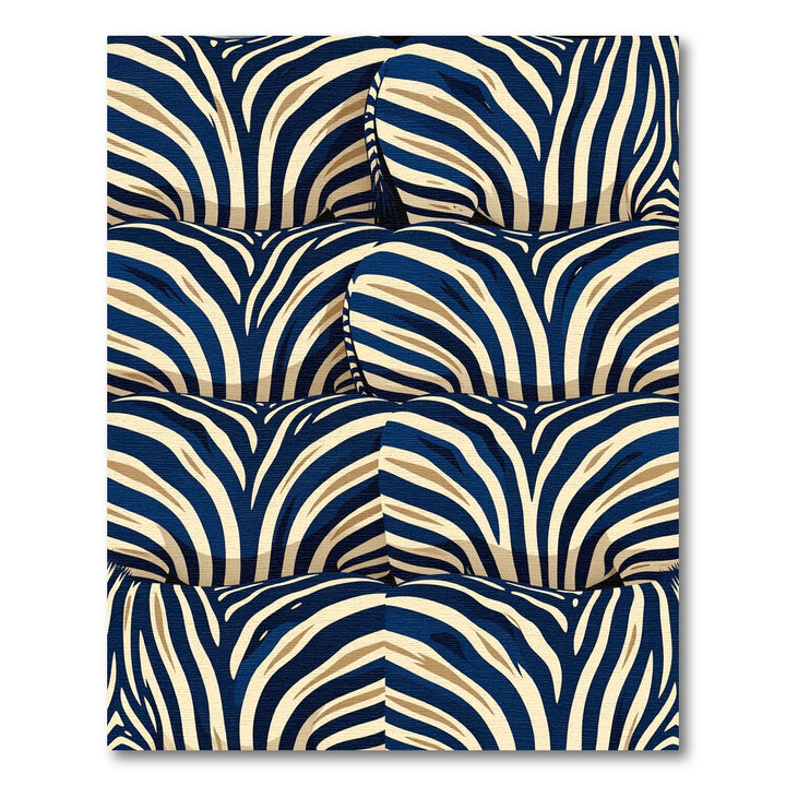 Royal Blue Zebra Stripes Rug
