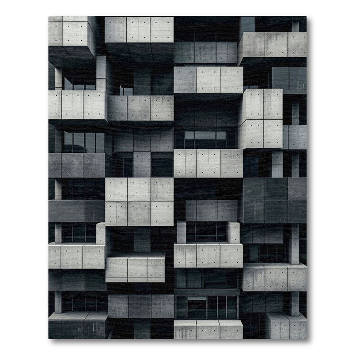 Concrete Brutalist Block Apartment Rug