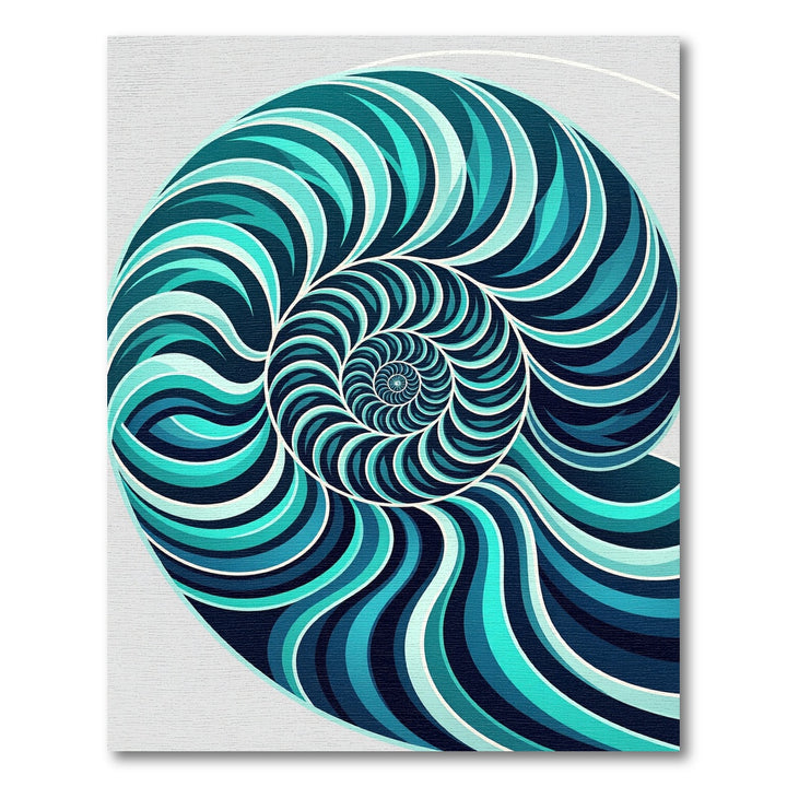 Deep Teal Ocean Spiral Rug