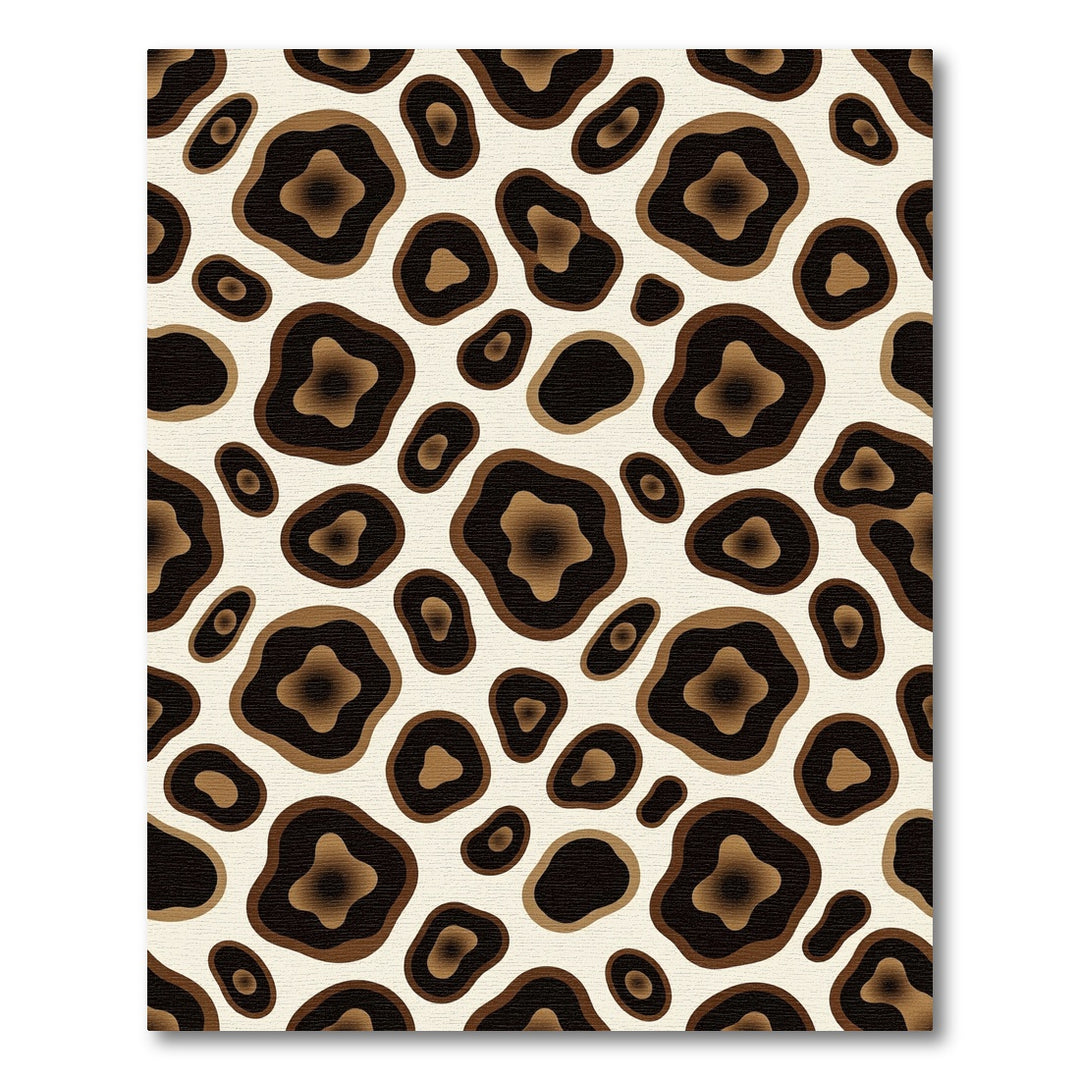 Brown Black Abstract Spots Rug