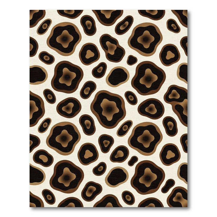 Brown Black Abstract Spots Rug