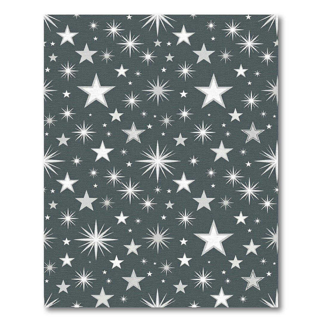 Bold Silver Starburst Celestial Rug