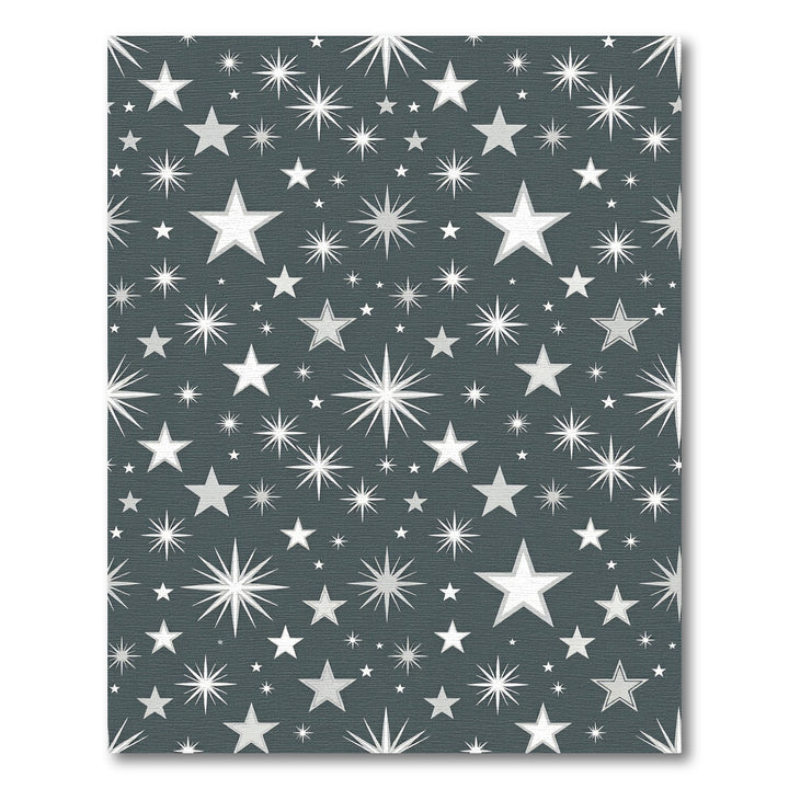 Bold Silver Starburst Celestial Rug