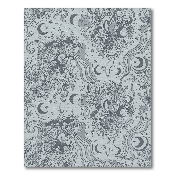 Celestial Moon Floral Swirl Rug